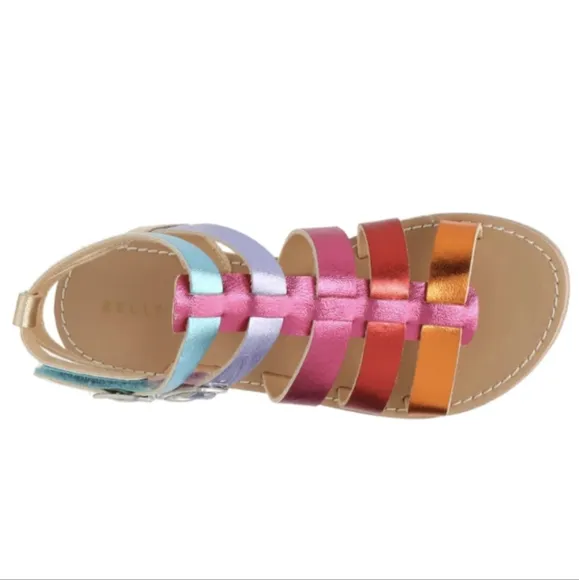 NIB Kelly &amp; Katie Chloe Gladiator Rainbow Sandal Kids Size 1