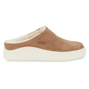 NIB LUCKY BRAND Korrin Faux Fur - Lined Suede Slippers Slip on Shoes new 7.5 - 8