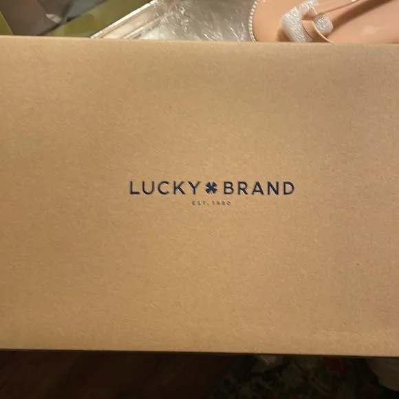 NIB LUCKY BRAND Korrin Faux Fur - Lined Suede Slippers Slip on Shoes new 7.5 - 8