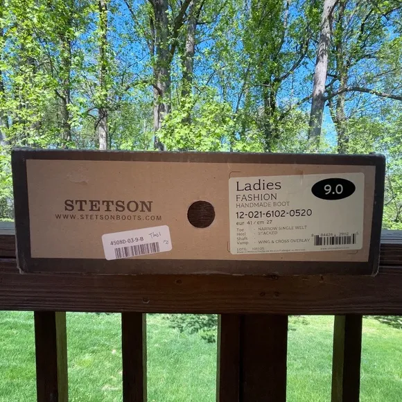 NIB NWOT Stetson Handcrafted Leather &amp; Python Cowboy Boots, Wing &amp; Cross Overlay