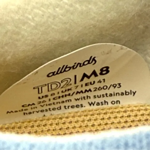 NIB NWT New Allbirds Mens Tree Dasher 2 Size 8 Shoes Blizzard Beige Hush Walking