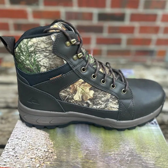NIB Ozark Trail Realtree Camouflage Leather Waterproof Size 12 Hunting Boots
