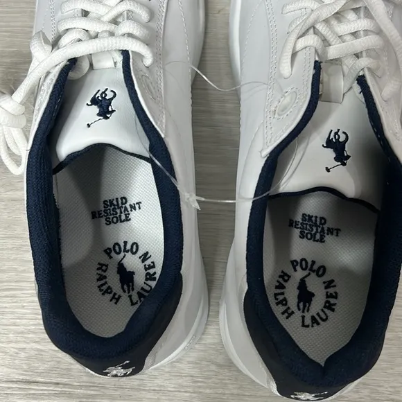 nib // polo sport Ralph Lauren baydon White leather sneakers shoes
