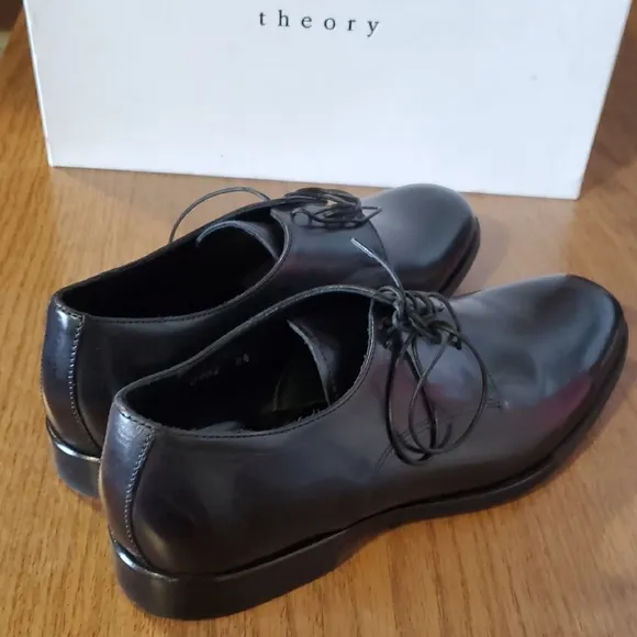 Nib Theory Men's Black Leather Shoes