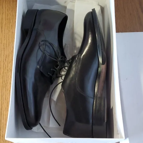 Nib Theory Men's Black Leather Shoes