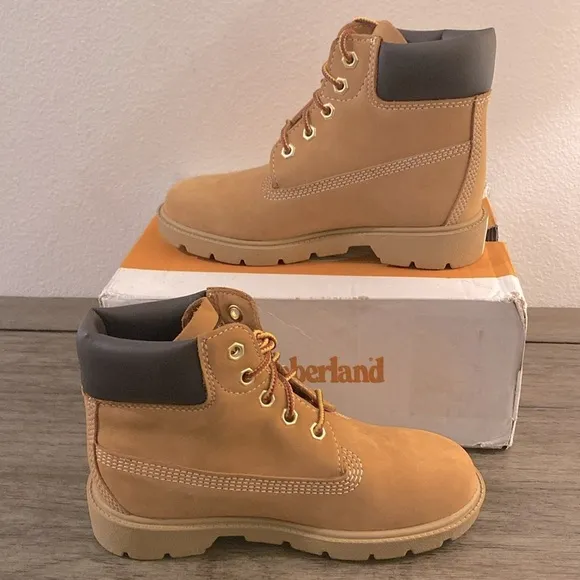 NIB [Timberland] Waterproof Classic Work Boot in Wheat 6&quot; Little Kids Size 13.0
