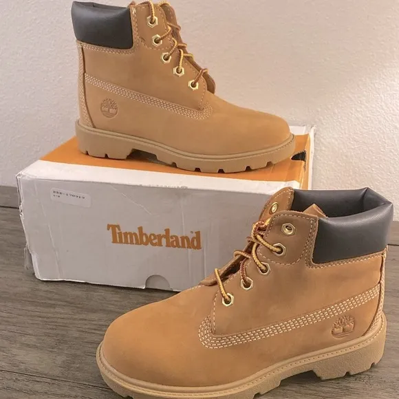 NIB [Timberland] Waterproof Classic Work Boot in Wheat 6&quot; Little Kids Size 13.0