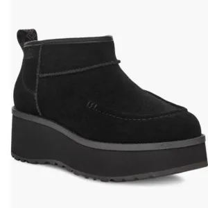 NIB UGGS AUSTRALIA UGG Women's CITYFUNC Ultra Mini Fashion Boot BOOTS BLACK 8