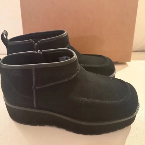 NIB UGGS AUSTRALIA UGG Women's CITYFUNC Ultra Mini Fashion Boot BOOTS BLACK 8