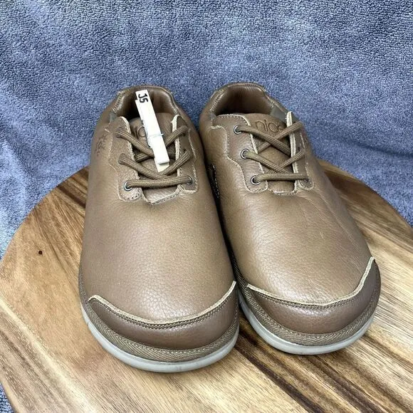 Nice Shell Beach Strut Wood Men's Size 10 Brown Leather Shoe Surfing California
