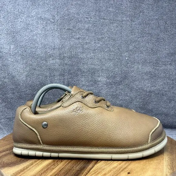 Nice Shell Beach Strut Wood Men's Size 10 Brown Leather Shoe Surfing California