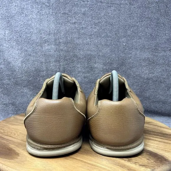 Nice Shell Beach Strut Wood Men's Size 10 Brown Leather Shoe Surfing California