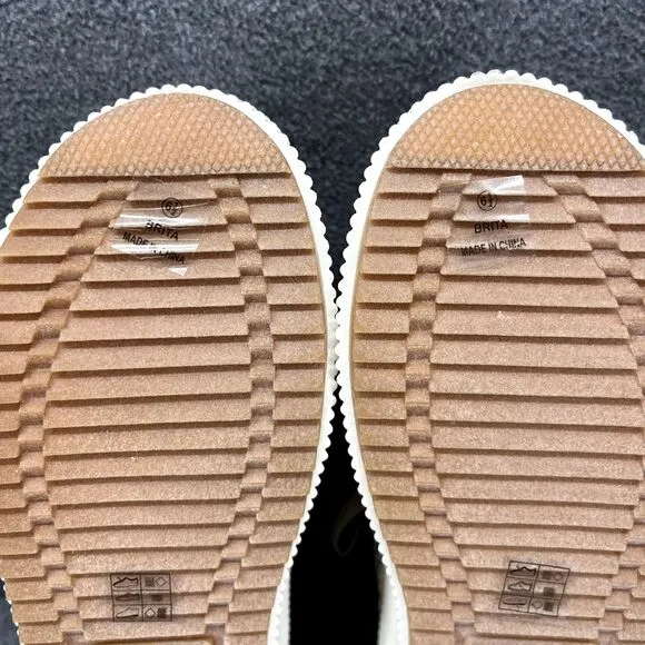 Nicole Miller Shoes Womens 6.5 Beige Brita Mixed Woven sneaker