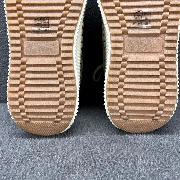 Nicole Miller Shoes Womens 6.5 Beige Brita Mixed Woven sneaker