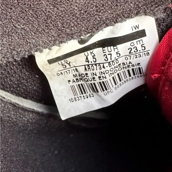 Nike AF1 Air Force 1 LV8 ‘07 Sport ‘Bulls’ Shoes Size 5Y  AR0734-800.