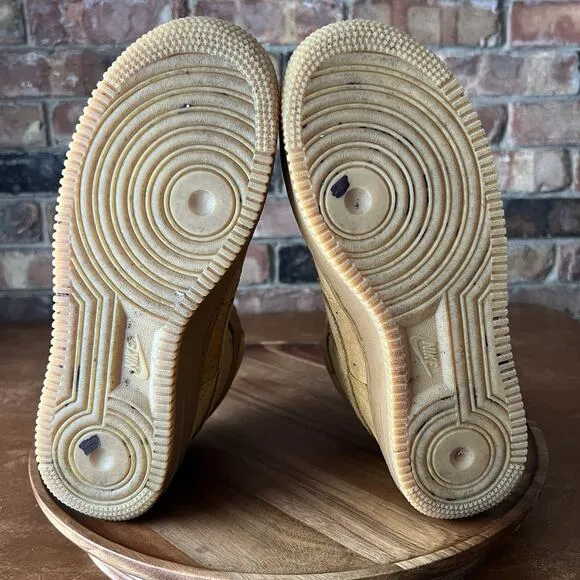 Nike Air Force 1 High LV8 3 Wheat Suede Shoes Sneakers Youth 6 Women's 7.5