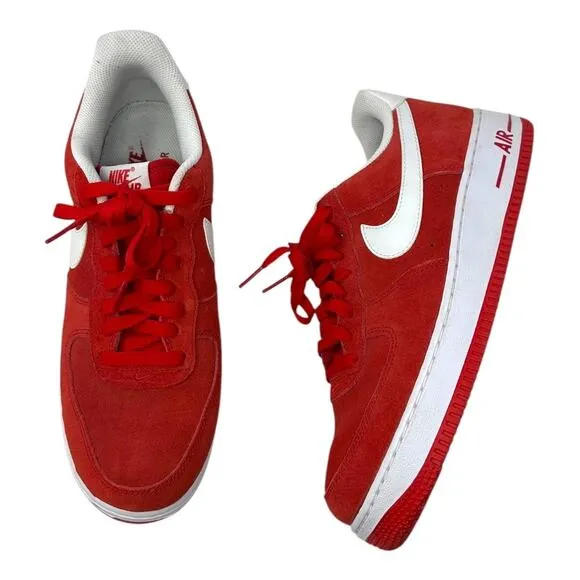 Nike Air Force 1 Low '07 University Red White Size 9.5