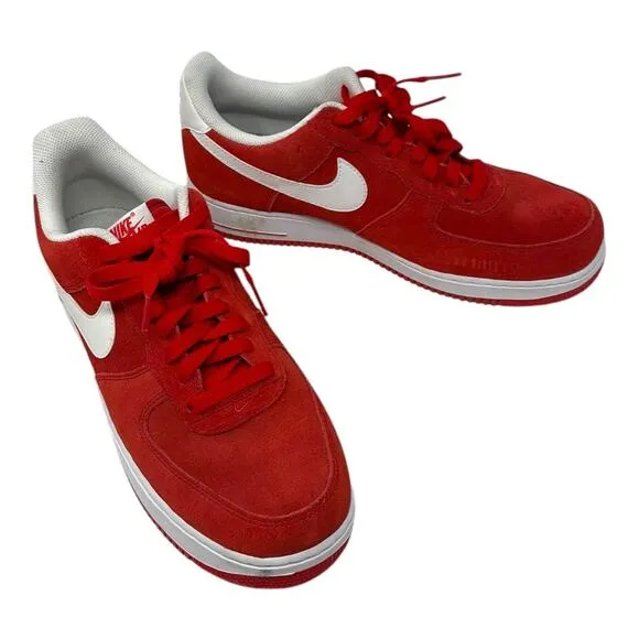Nike Air Force 1 Low '07 University Red White Size 9.5
