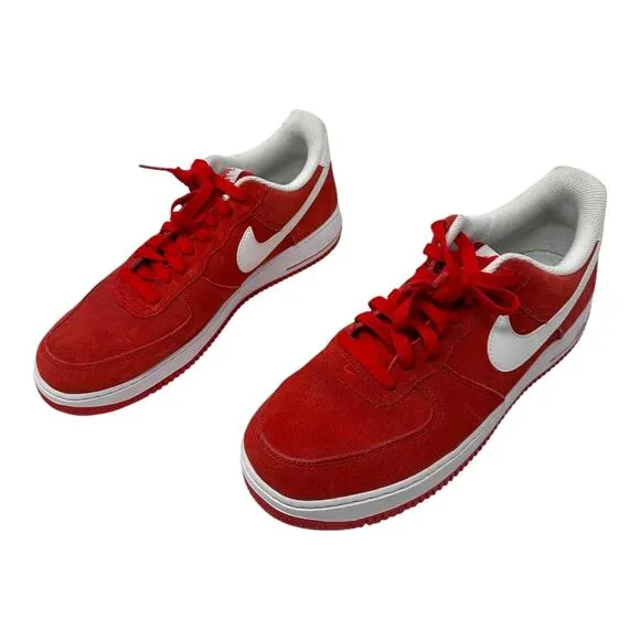 Nike Air Force 1 Low '07 University Red White Size 9.5