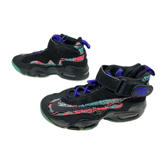 Nike Air Griffey Max 1 Sneakers 6.5Y black concord South Beach High Top Shoes