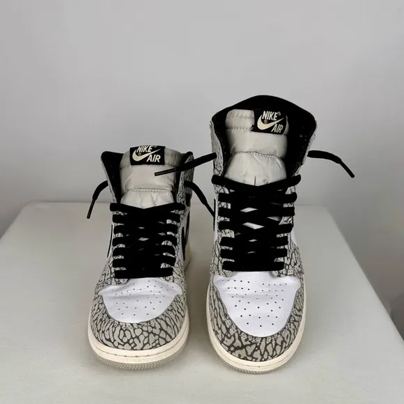 Nike Air Jordan 1 High OG, Tech Grey/Black/White, Elephant, Big Kids Size 6Y
