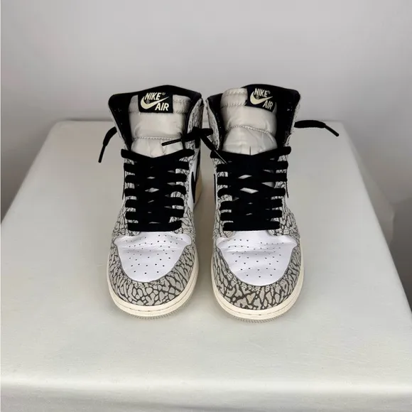Nike Air Jordan 1 High OG, Tech Grey/Black/White, Elephant, Big Kids Size 6Y