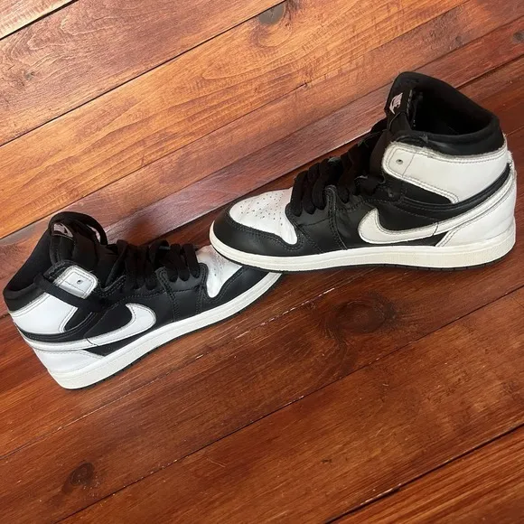 Nike Air Jordan 1 Retro Black White Boys Size 3Y Shoes Reverse Panda FD1412-010