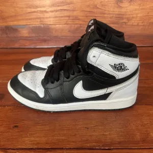 Nike Air Jordan 1 Retro Black White Boys Size 3Y Shoes Reverse Panda FD1412-010