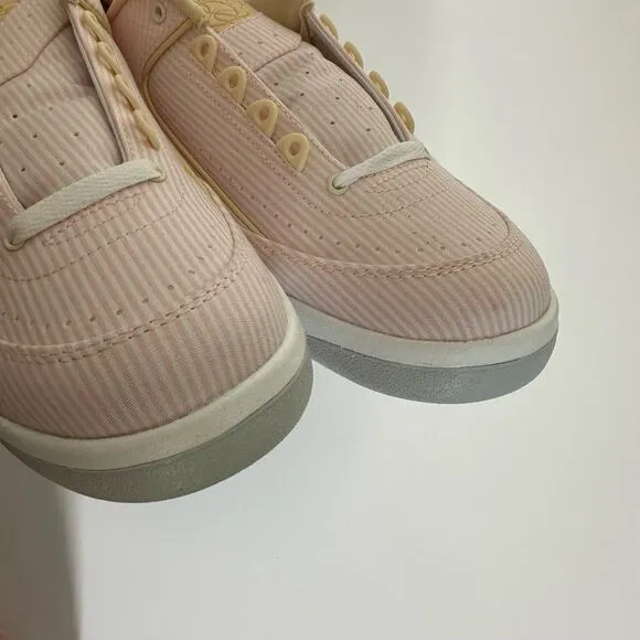 Nike Air Jordan 2 Retro Low Craft Pink Seersucker Atmosphere Sneakers Size 8.5