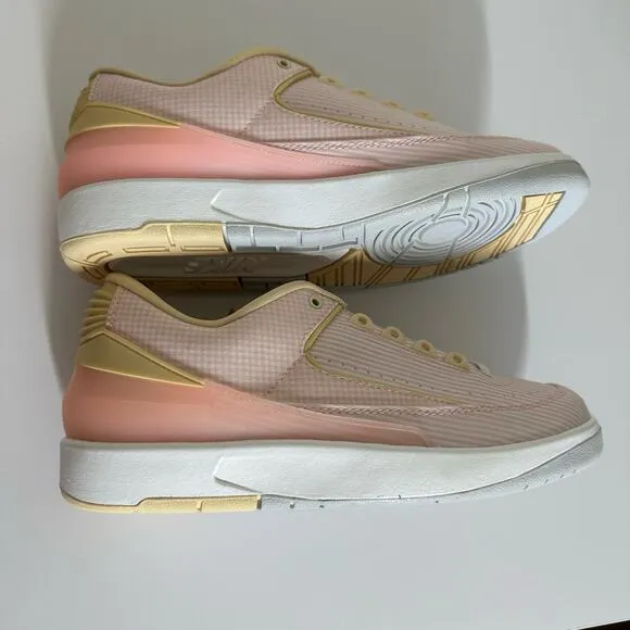 Nike Air Jordan 2 Retro Low Craft Pink Seersucker Atmosphere Sneakers Size 8.5