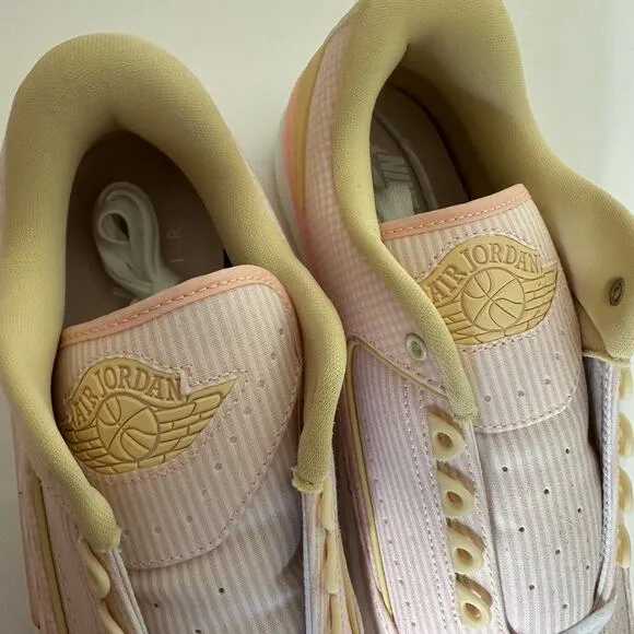 Nike Air Jordan 2 Retro Low Craft Pink Seersucker Atmosphere Sneakers Size 8.5