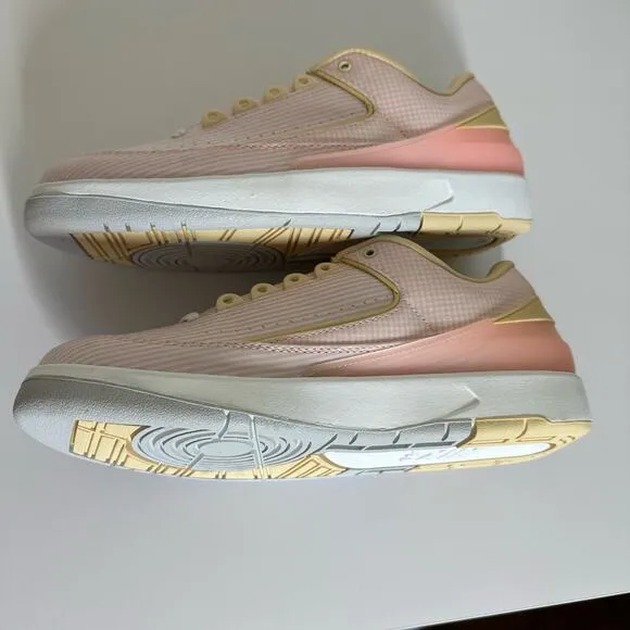 Nike Air Jordan 2 Retro Low Craft Pink Seersucker Atmosphere Sneakers Size 8.5