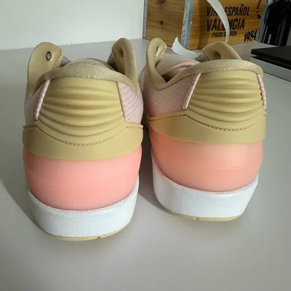 Nike Air Jordan 2 Retro Low Craft Pink Seersucker Atmosphere Sneakers Size 8.5