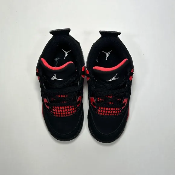 Nike Air Jordan 4 Retro TD ‘Red Thunder’ (BQ7670 016) Shoes Size: 9C