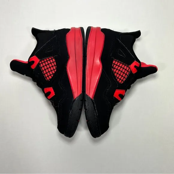 Nike Air Jordan 4 Retro TD ‘Red Thunder’ (BQ7670 016) Shoes Size: 9C