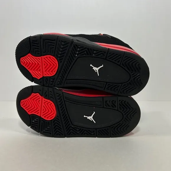 Nike Air Jordan 4 Retro TD ‘Red Thunder’ (BQ7670 016) Shoes Size: 9C