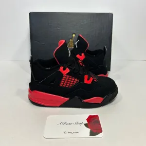 Nike Air Jordan 4 Retro TD ‘Red Thunder’ (BQ7670 016) Shoes Size: 9C