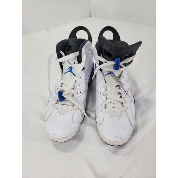 Nike Air Jordan 6 Retro Sport Blue 384664–107 White Blue Size‎ 7.5