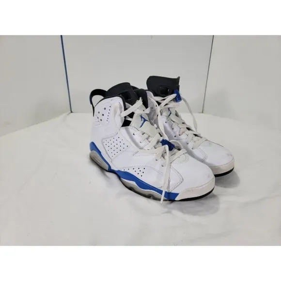 Nike Air Jordan 6 Retro Sport Blue 384664–107 White Blue Size‎ 7.5