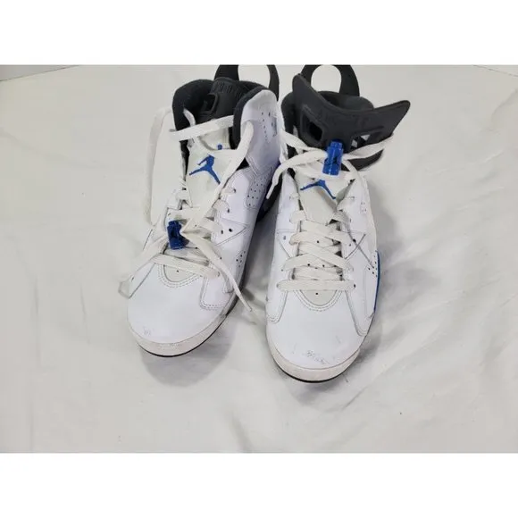 Nike Air Jordan 6 Retro Sport Blue 384664–107 White Blue Size‎ 7.5