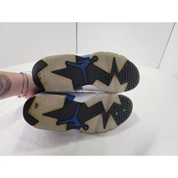 Nike Air Jordan 6 Retro Sport Blue 384664–107 White Blue Size‎ 7.5