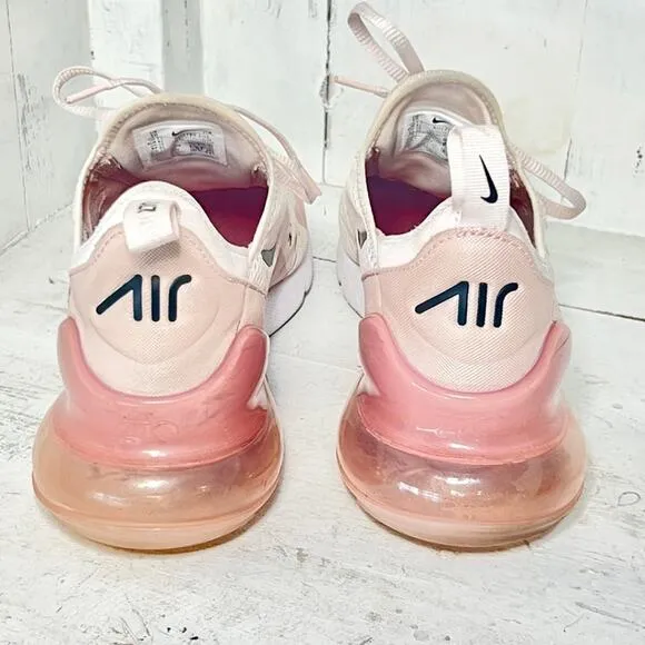 Nike Air Max 270 Low Top Running Sneakers Light Soft Pink/Black Women's Size 10