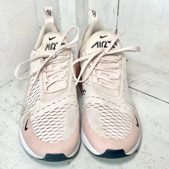Nike Air Max 270 Low Top Running Sneakers Light Soft Pink/Black Women's Size 10