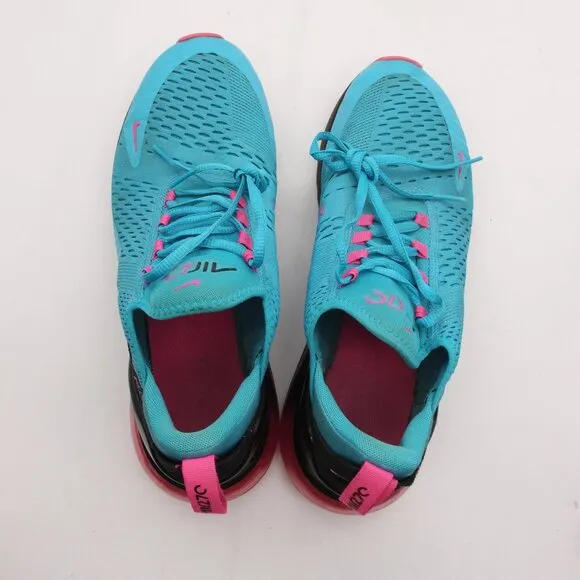 Nike Air Max 270 South Beach Mens Size 9 Shoes Blue Black BV6078-400
