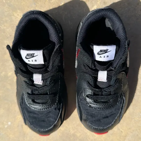 Nike Air Max Excee TD Black Sport &amp; Red - Toddler Size 9C (CD6893-016)