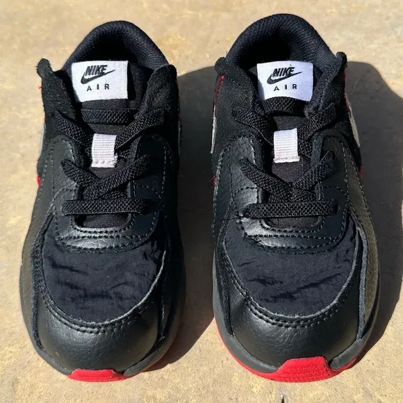 Nike Air Max Excee TD Black Sport &amp; Red - Toddler Size 9C (CD6893-016)