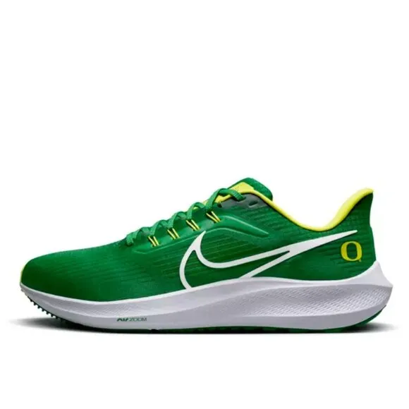 NIKE AIR PEGASUS 39 OREGON DUCKS UNIVERSITY GREEN/YELLOW MEN'S Size 10 NEW