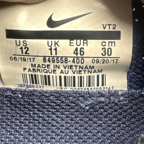 Nike Air VaporMax College Navy/Black-Game Royal Size 12