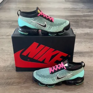 Nike Air VaporMax Flyknit 3 &quot;South Beach&quot; Turquoise Pink Black - Men's Size 10