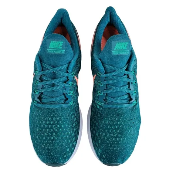 Nike Air Zoom Pegasus 35 Shoes Mens 9.5 Geode Teal Green Running Athletic Gym